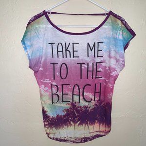 Take Me To The Beach Top with Lace Back